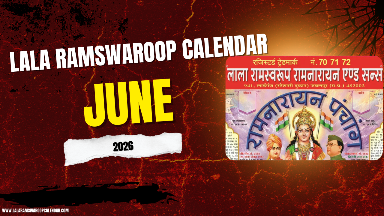 Lala Ramswaroop Calendar June 2026 | Lala Ramswaroop Calendar 2026 June